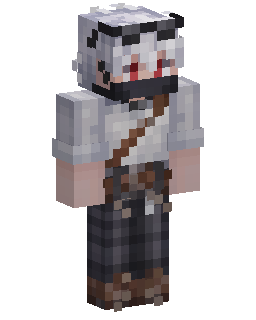 White Haired Plaid Adventurer Minecraft skin