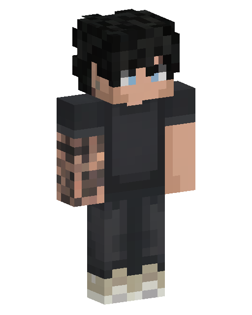 Minecraft-Skin Black Haired Streetwear Boy