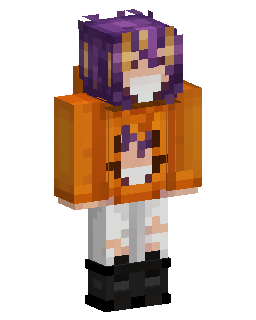 Purple Haired Pumpkin Costume Minecraft-Skin