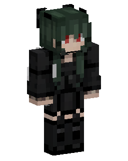 Dark Green Haired Girl Minecraft skin