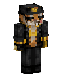 Black And Gold Uniform Officer Minecraft skin