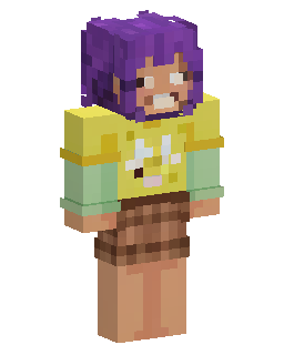 Skin Minecraft Purple Hair Yellow Top