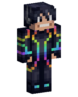 Skin Minecraft Rainbow Neon Suit