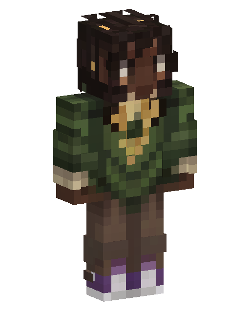 Skin de Minecraft Green Hooded Adventurer