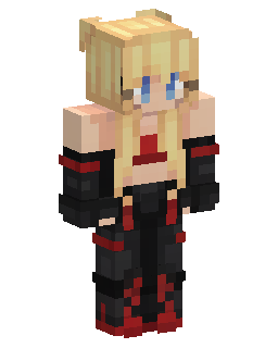 Blonde Red Uniform Girl skin de Minecraft