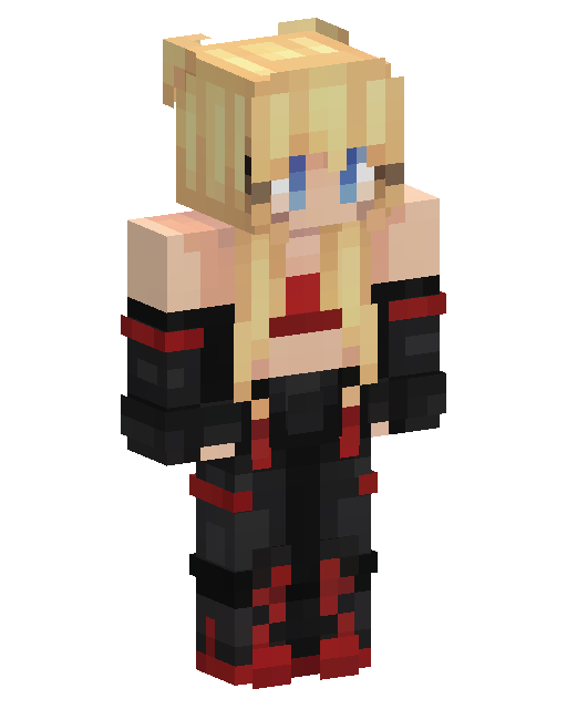 Minecraft-Skin Blonde Red Uniform Girl