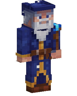 Skin Minecraft Blue Bearded Wizard