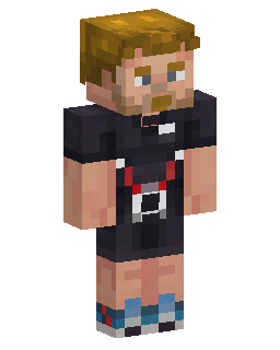 Blond Boy In Black Shirt Minecraft skin
