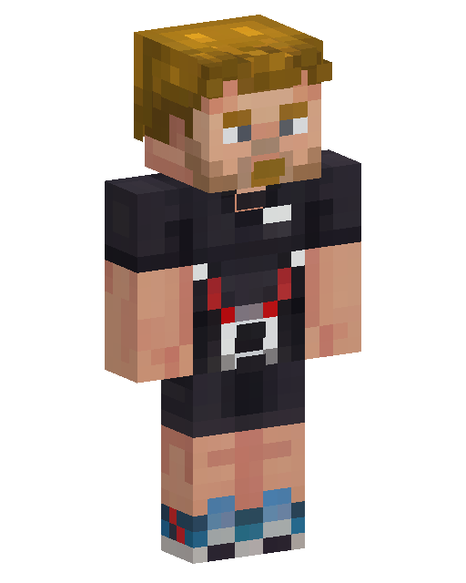 Blond Boy In Black Shirt Minecraft 皮肤