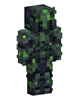 Skin Minecraft Mossy Dark Armored Warrior