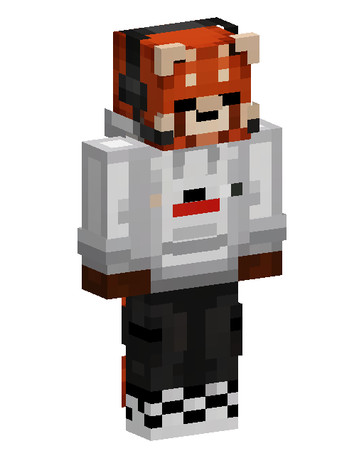 Red Panda Hoodie Kid Minecraft 皮肤