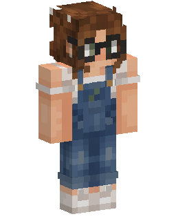 Girl In Denim Overalls Minecraft skin