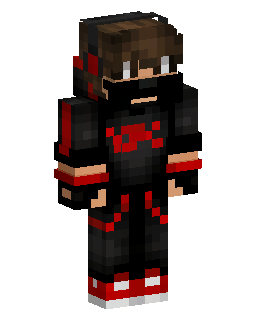 Minecraft-skin Black Red Masked Boy