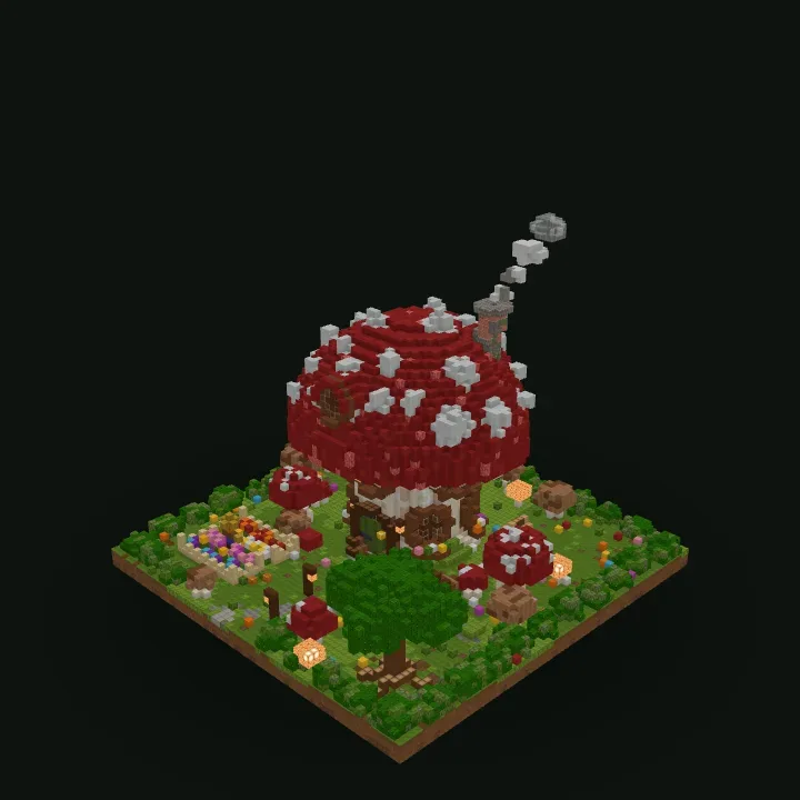 Mushroom Cottage – stavba v Minecraftu
