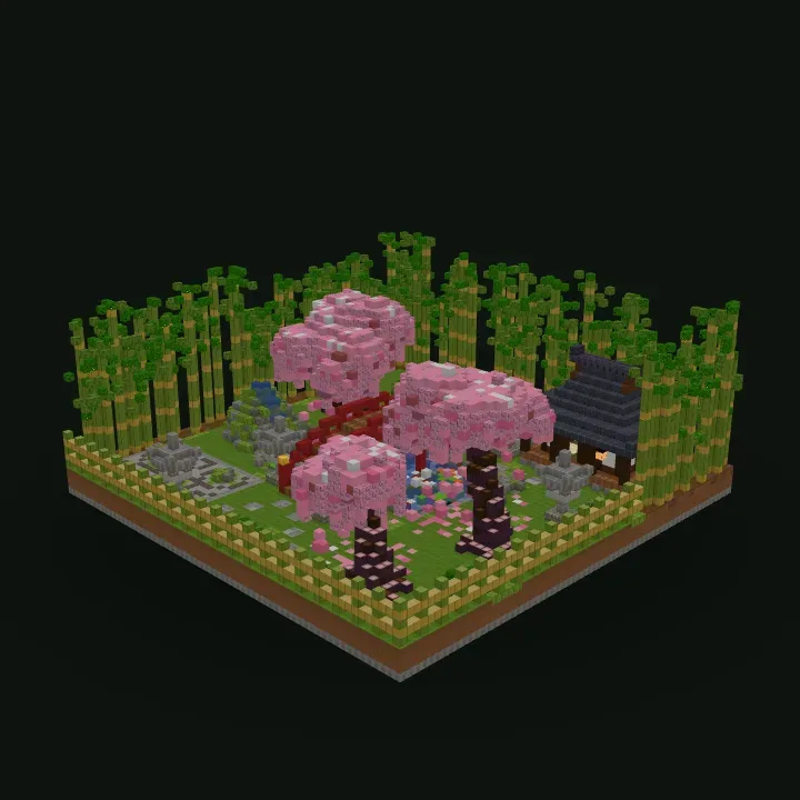Cherry Blossom Garden – stavba v Minecraftu