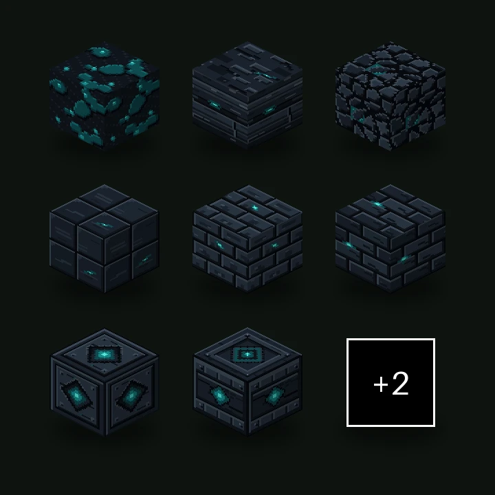Deep Dark Caverns balíček textur pro Minecraft