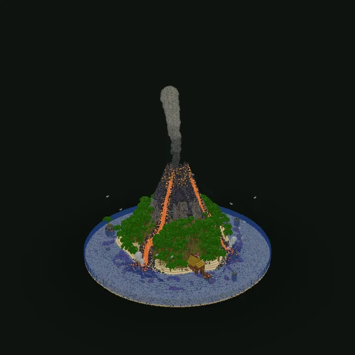 Volcano Island – stavba v Minecraftu