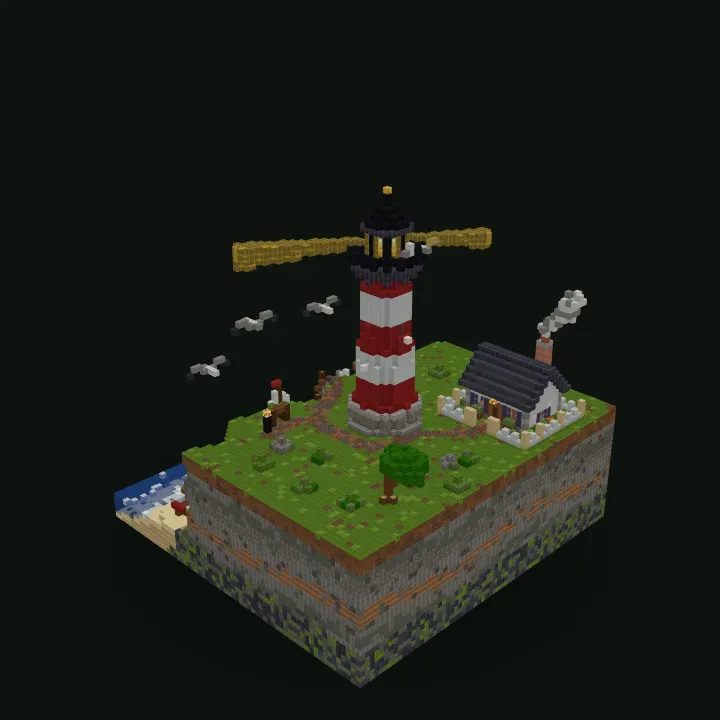 Cliffside Lighthouse Minecraft build