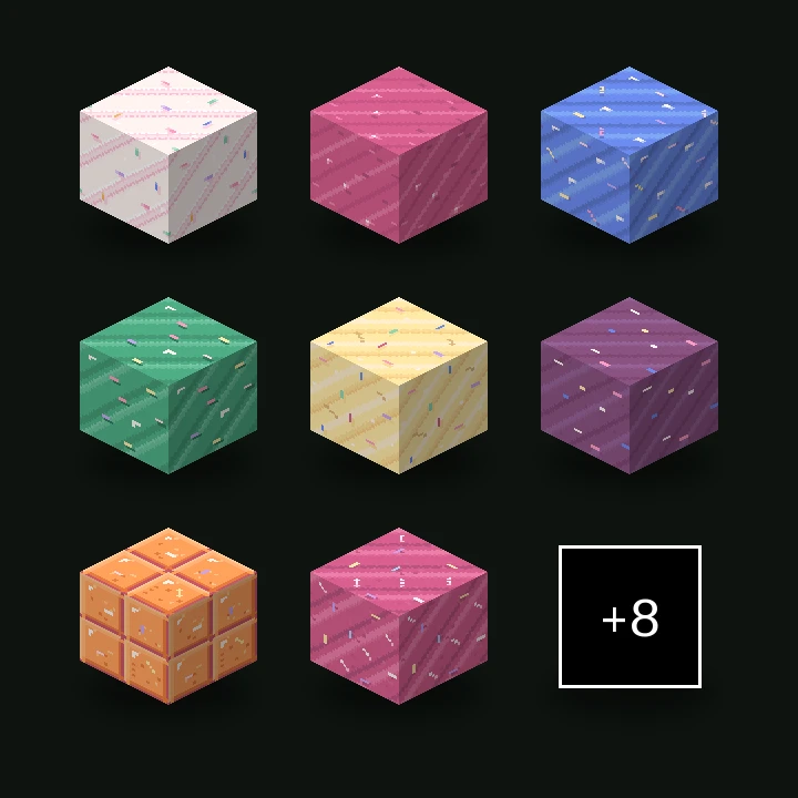 Candy Shop Concrete balíček textur pro Minecraft