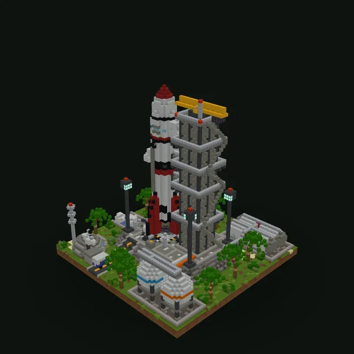 Rocket on the Launch Pad – stavba v Minecraftu