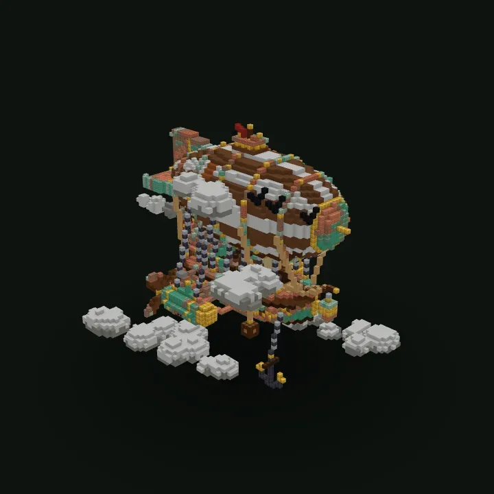 Steampunk Airship – stavba v Minecraftu