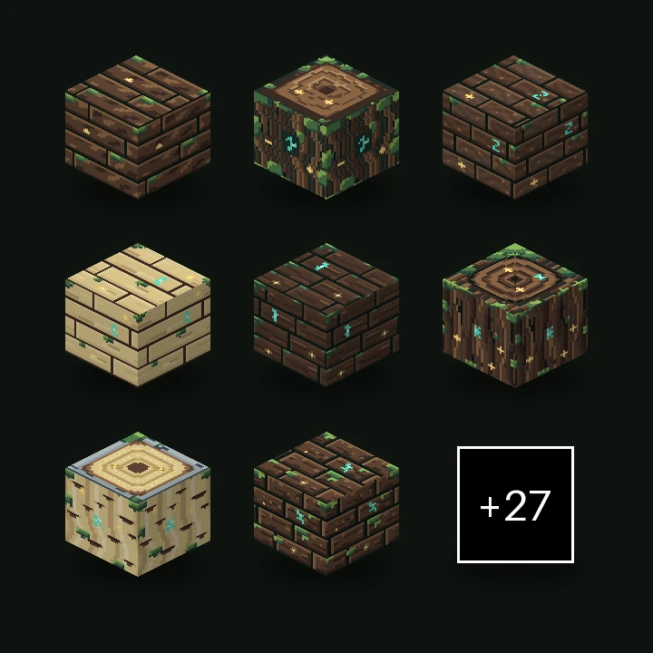 Enchanted Forest Wood texture pack di Minecraft